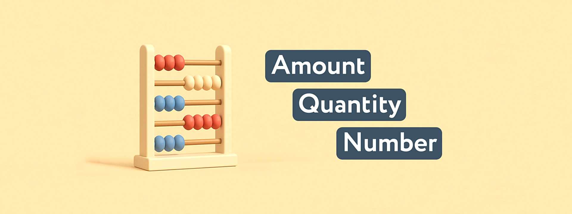 Amount, Number, Quantity: Разница, которую нужно запомнить