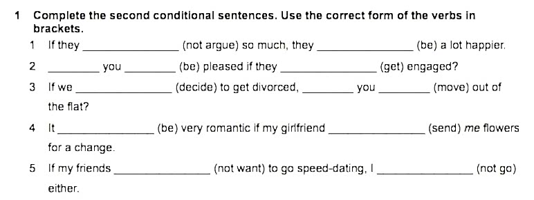 Conditionals 2 типа упражнение